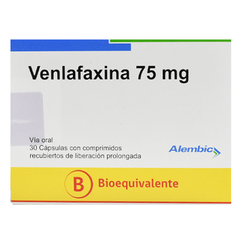 Venlafaxina 75 mg x 30 Cápsulas con comprimidos recubiertos de liberación prolongada