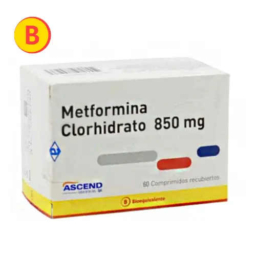 METFORMINA CLORHIDRATO COMPRIMIDOS RECUBIERTOS 850 mg