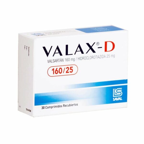 VALAX D 160/25 COMPRIMIDOS RECUBIERTOS