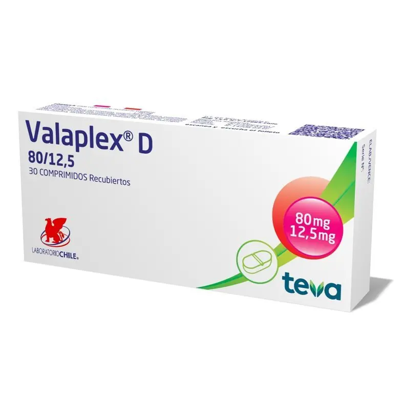 VALAPLEX D 80/12,5 COMPRIMIDOS RECUBIERTOS