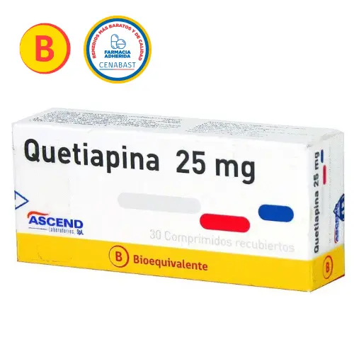 QUETIAPINA COMPRIMIDOS RECUBIERTOS 25 mg