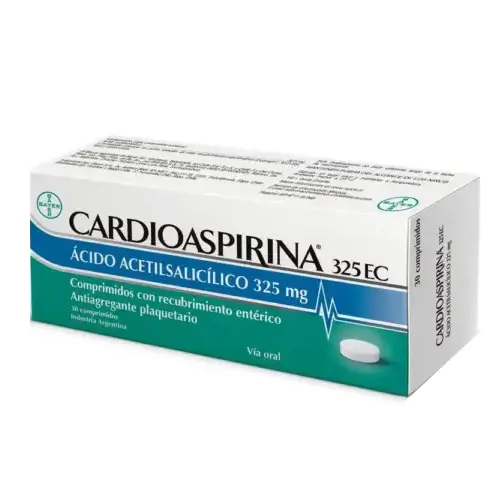 CARDIOASPIRINA 325 EC COMPRIMIDOS CON RECUBRIMIENTO ENTÉRICO 325 mg