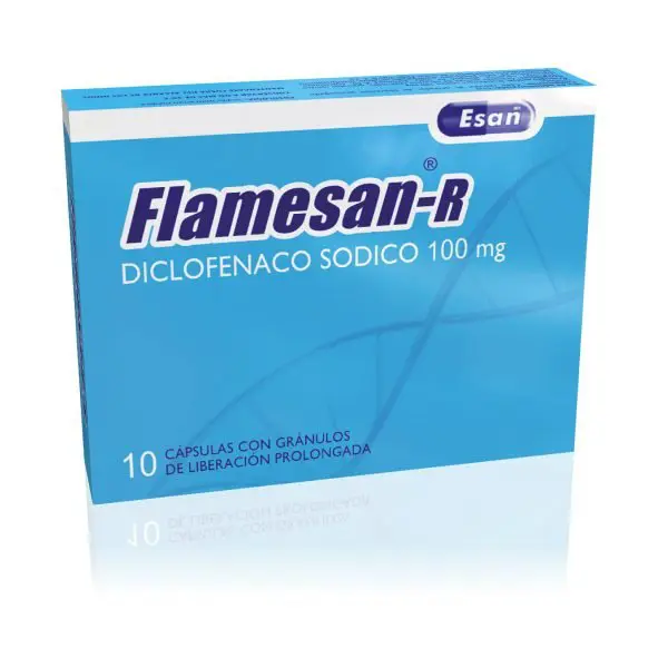 FLAMESAN-R CÁPSULAS CON GRÁNULOS DE LIBERACIÓN PROLONGADA 100 mg (DICLOFENACO SÓDICO)