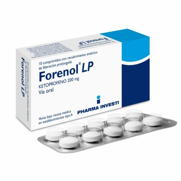 FORENOL LP COMPRIMIDOS CON RECUBRIMIENTO ENTÉRICO DE LIBERACIÓN PROLONGADA 200 mg