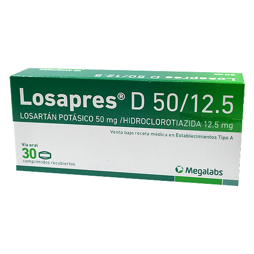 LOSAPRES D 50/12,5 COMPRIMIDOS RECUBIERTOS