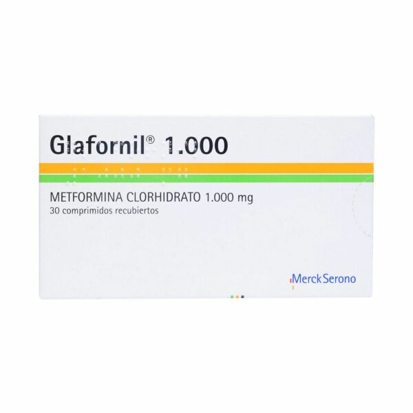 GLAFORNIL 1000 COMPRIMIDOS RECUBIERTOS 1000 mg (METFORMINA CLORHIDRATO)