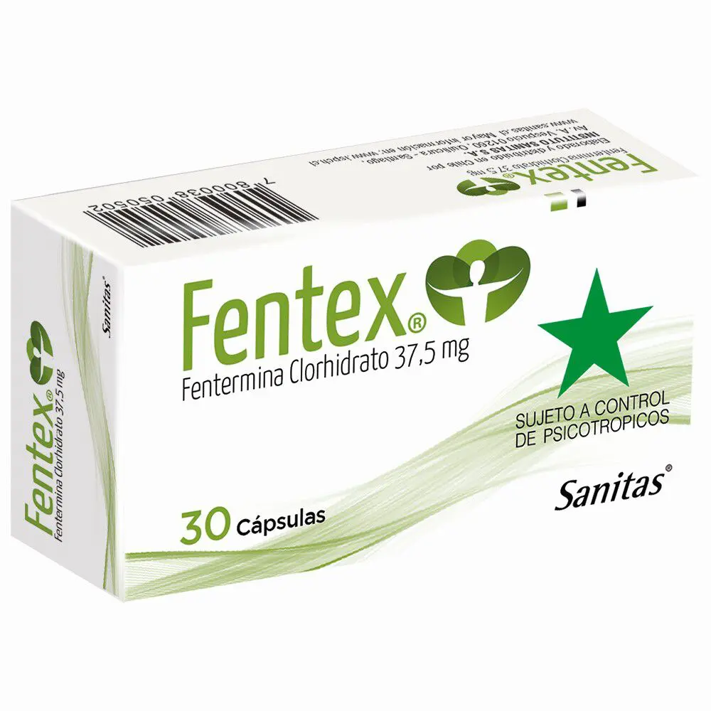 FENTEX CÁPSULAS 37,5 mg (FENTERMINA CLORHIDRATO)