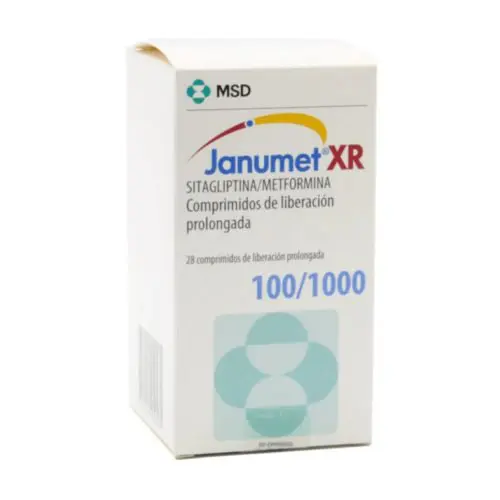 JANUMET XR 100/1000 COMPRIMIDOS RECUBIERTOS DE LIBERACIÓN PROLONGADA