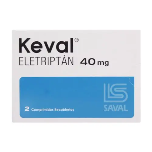 KEVAL COMPRIMIDOS RECUBIERTOS 40 mg (ELETRIPTÁN)