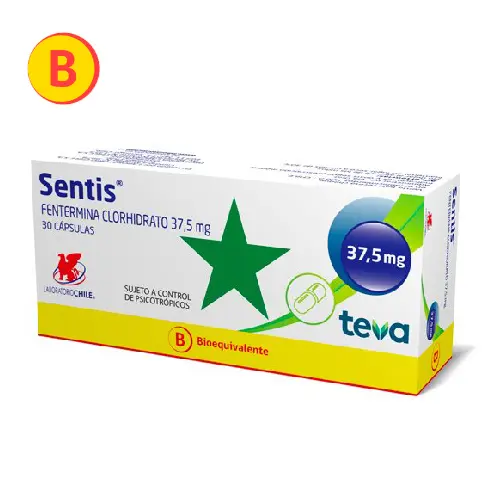 Sentis 37,5 mg x 30 cápsulas (Chile TEVA)/ SÓLO VENTA PRESENCIAL