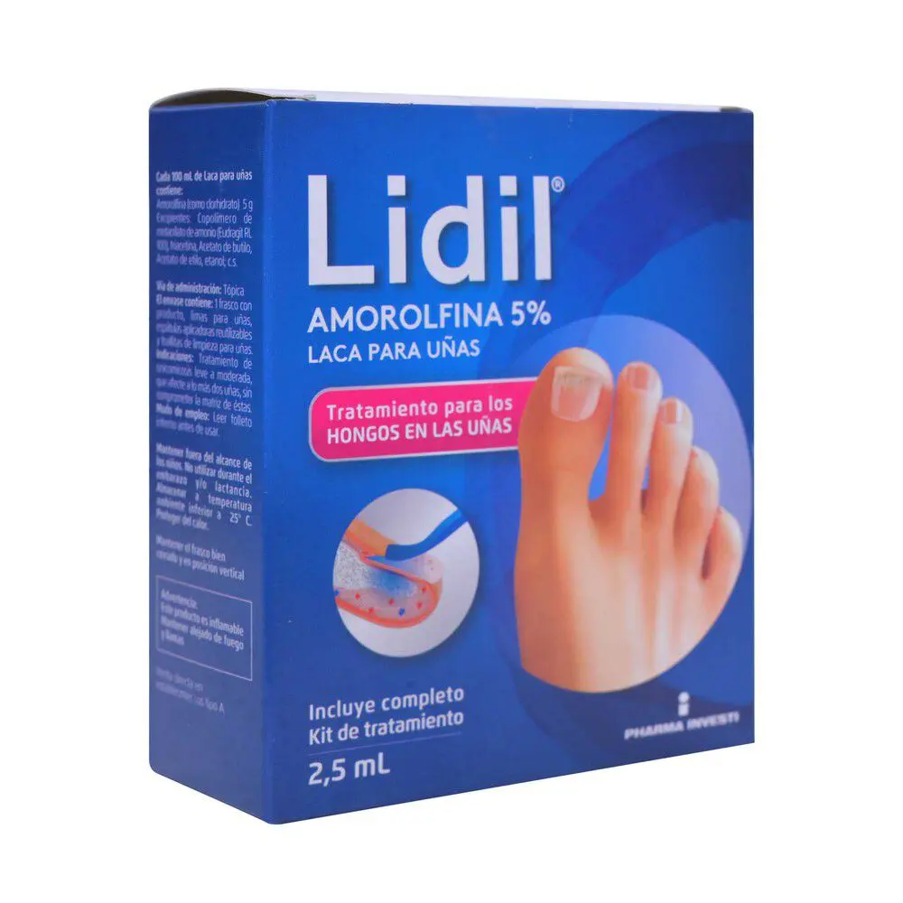 LIDIL LACA PARA UÑAS AL 5% (AMOROLFINA)