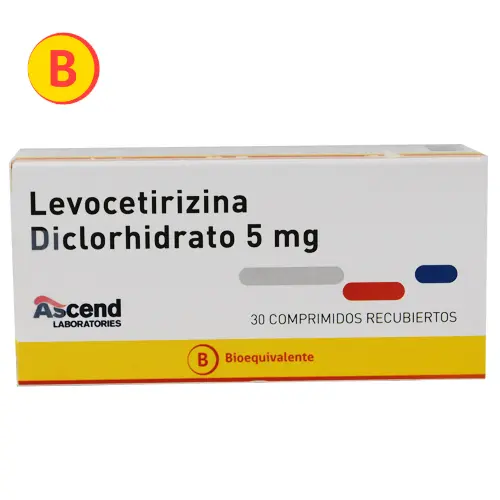 LEVOCETIRIZINA DICLORHIDRATO COMPRIMIDOS RECUBIERTOS 5 mg
