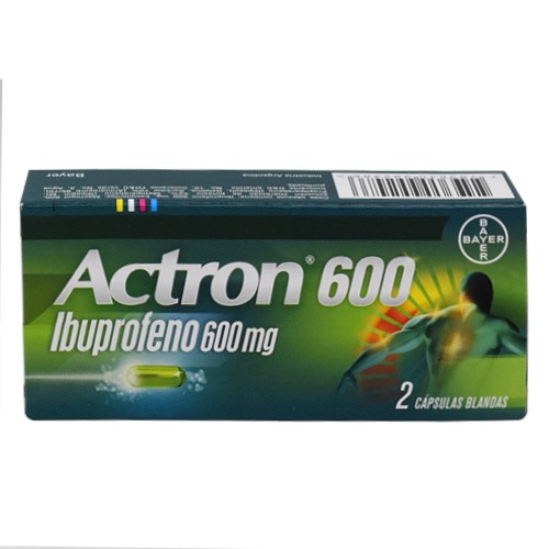 Actron Ibuprofeno 600 mg x 2 Capsulas Blandas
