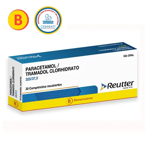 PARACETAMOL+TRAMADOL CLORHIDRATO 325/37,5 COMPRIMIDOS