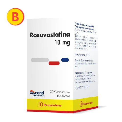 Rosuvastatina 10 mg x 30 comprimidos recubiertos (Ascend)