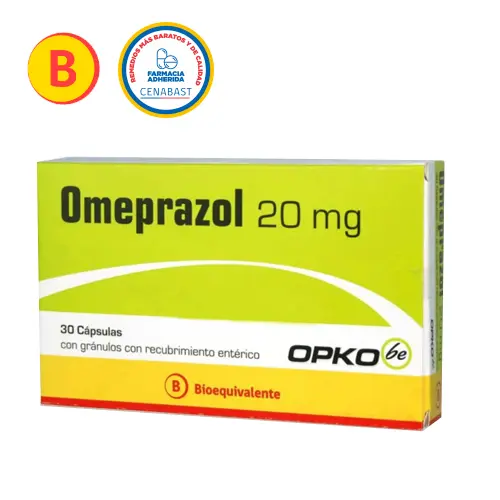 OMEPRAZOL CÁPSULAS CON GRÁNULOS CON RECUBRIMIENTO ENTÉRICO 20 mg