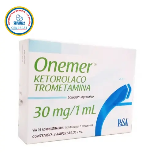 ONEMER SOLUCIÓN INYECTABLE 30 mg/1 mL (KETOROLACO TROMETAMINA)