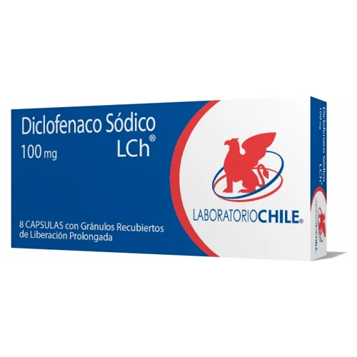 Diclofenaco 100 X 8 Cápsulas (Laboratorio Chile)