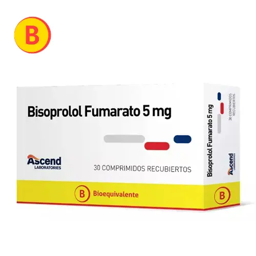 BISOPROLOL FUMARATO COMPRIMIDOS RECUBIERTOS 5 mg