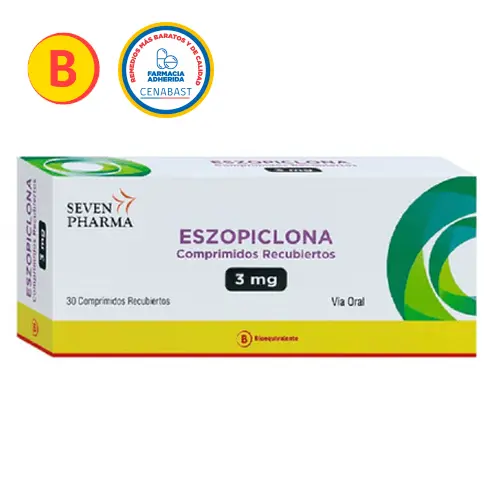 Eszopilclona 3mg x 30 comprimidos Recubiertos