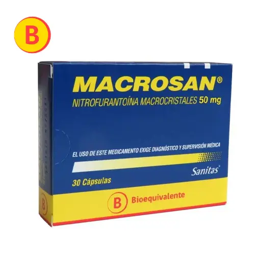 MACROSAN CÁPSULAS 50 mg (NITROFURANTOÍNA MACROCRISTALES)