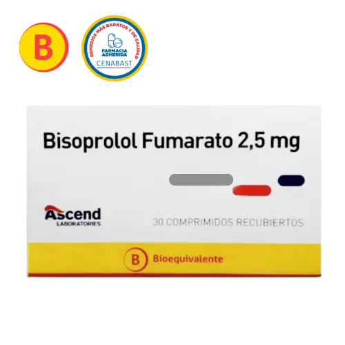 Bisoprolol  2.5 mg x 30 Comprimidos Cenabast (Ascend)
