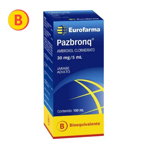 PAZBRONQ JARABE ADULTO 30 mg/ 5 mL (AMBROXOL CLORHIDRATO)