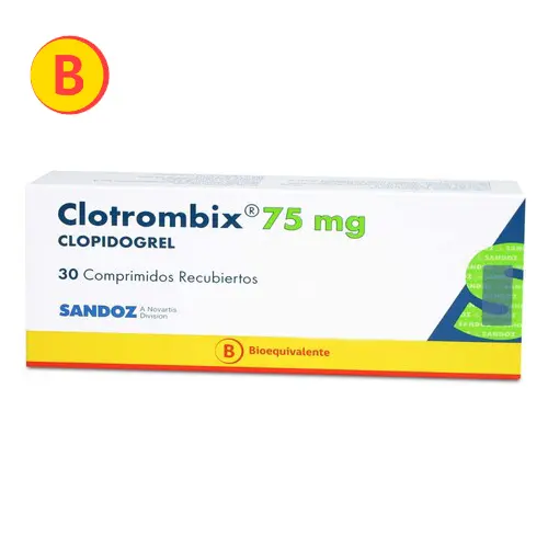 CLOTROMBIX COMPRIMIDOS RECUBIERTOS 75 mg (CLOPIDOGREL BISULFATO FORMA I)