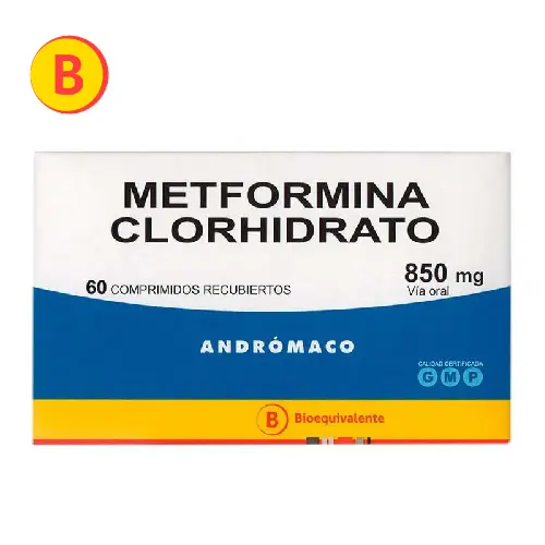 METFORMINA CLORHIDRATO COMPRIMIDOS RECUBIERTOS 850 mg