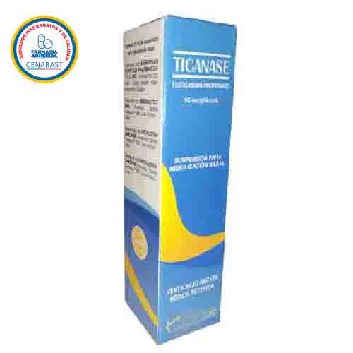TICANASE SUSPENSIÓN PARA NEBULIZACIÓN NASAL 50 mcg/dosis (FLUTICASONA PROPIONATO)