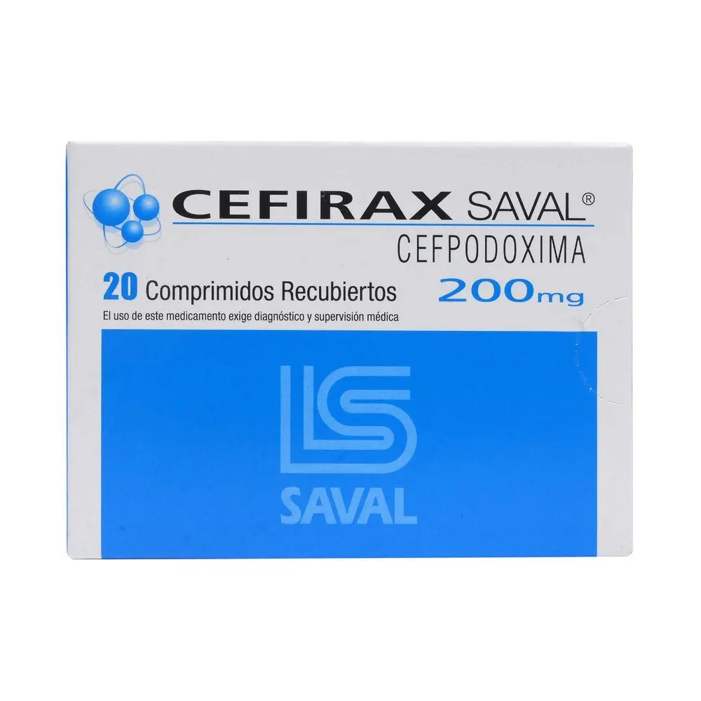 Cefirax Saval Cefpodoxima 200 mg x 10 Comprimidos Recubiertos