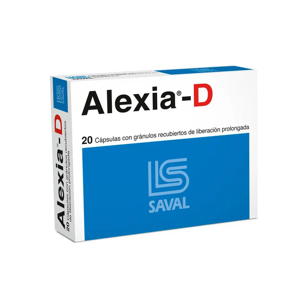 Alexia-D x 20 Capsulas con Gránulos Recubiertos de Liberación Prolongada