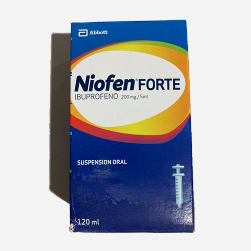 Niofen Forte Ibuprofeno 200 Mg /5Ml Jarabe 120ml (DESCUENTO por caja manchada)