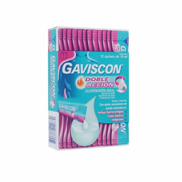 Gaviscon Doble Acción Sabor Menta por 12 Sachets