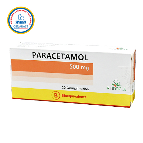 Paracetamol 500mg X 30 Comprimidos (Pinnacle) Cenabast