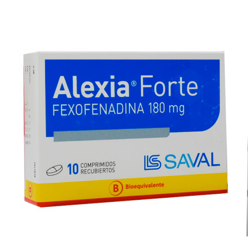 ALEXIA FORTE COMPRIMIDOS RECUBIERTOS 180 mg (FEXOFENADINA)