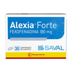 Alexia Forte Fexofenadina Clorhidrato 180 mg 30 Comprimidos Recubiertos