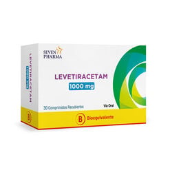 Levetiracetam 1000 mg x 30 Comprimidos Recubiertos SEVEN PHARMA CHILE SPA