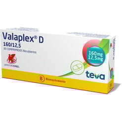 Valaplex D 160 mg/12.5 mg x 30 Comprimidos Recubiertos