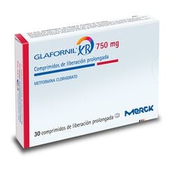 Glafornil XR 750 mg 30 Comprimidos de Liberación Prolongada