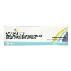 Gardasil 9 x 0.5 ml Suspensión Inyectable 1 Jeringa Prellenada
