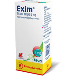 EXIM COMPRIMIDOS RECUBIERTOS 5 mg (TADALAFILO)