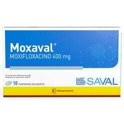 MOXAVAL Moxifloxacino 400 mg 10 comprimidos