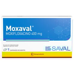 MOXAVAL Moxifloxacino 400 mg 7 comprimidos