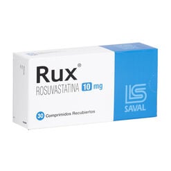 RUX COMPRIMIDOS RECUBIERTOS 10 mg (ROSUVASTATINA)