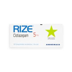 RIZE COMPRIMIDOS RECUBIERTOS 5 mg (CLOTIAZEPAM)
