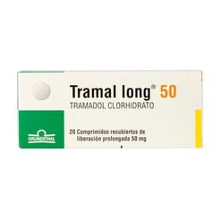 Tramal Long 50 mg x 20 Comprimidos Recubiertos de Liberación Prolongada