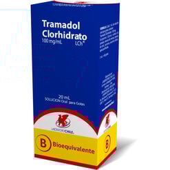 Tramadol 100 mg/ml x 20 ml Solución Oral para Gotas CHILE