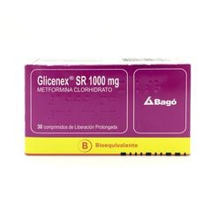 GLICENEX SR COMPRIMIDOS DE LIBERACIÓN PROLONGADA 1000 mg (METFORMINA CLORHIDRATO)
