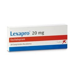 Lexapro 20 mg 28 Comprimidos Recubiertos